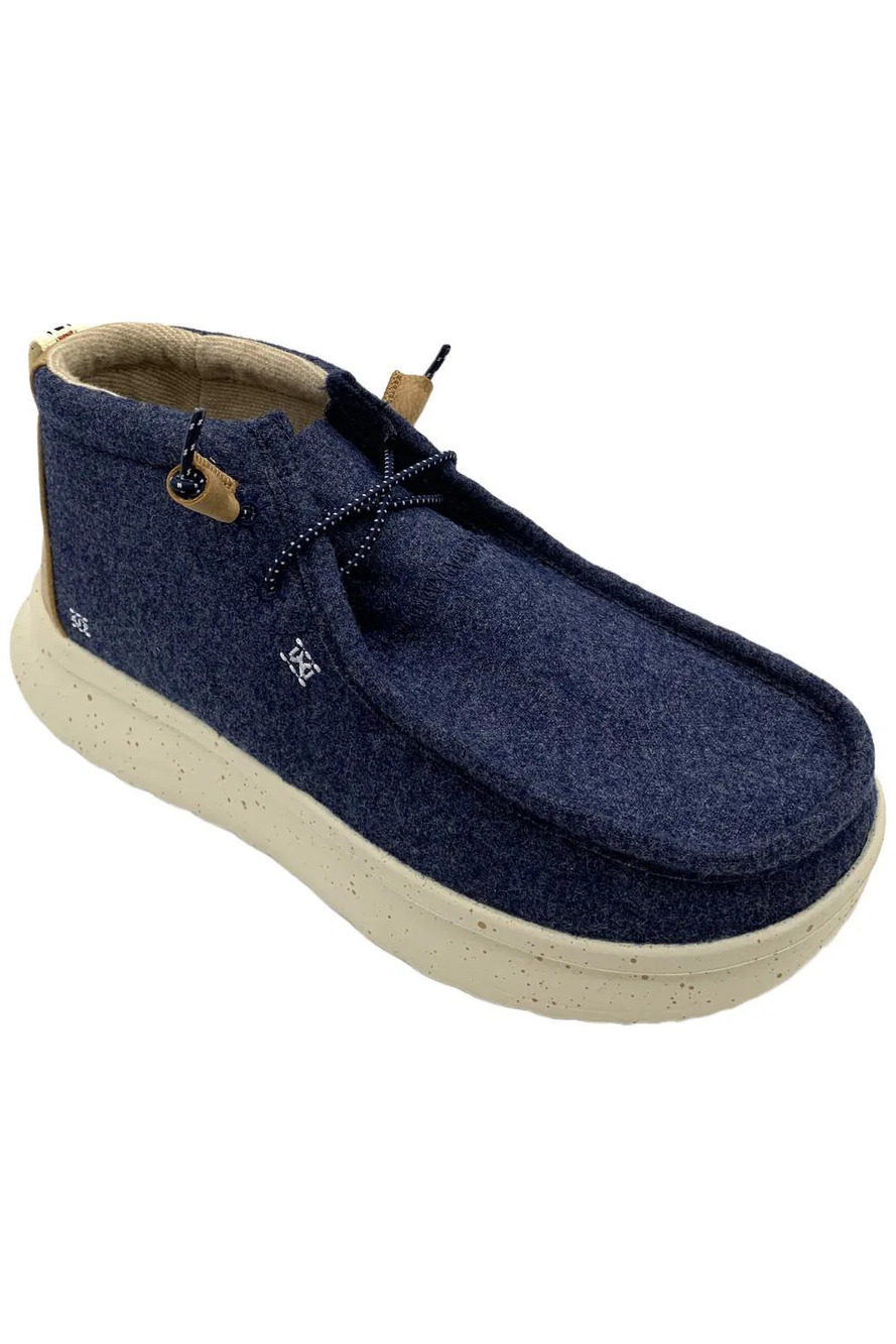Hey Dude Wendy Peak Hi Wool Boots Navy - Medium